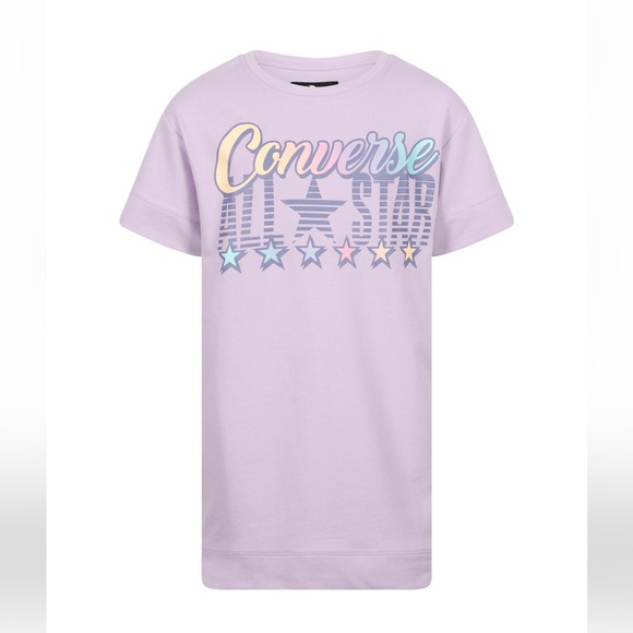 Converse Other - CONVERSE Logo T-Shirt-Dress in Lilac kids youth size L 12-13